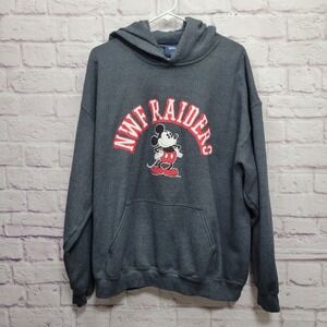 Disney x Blue 84 Mickey Mouse‎ NFW Raiders Hoodie Sweatshirt Mens XL Gray Casual